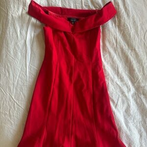 Adelyn Rae Strapless Red Dress